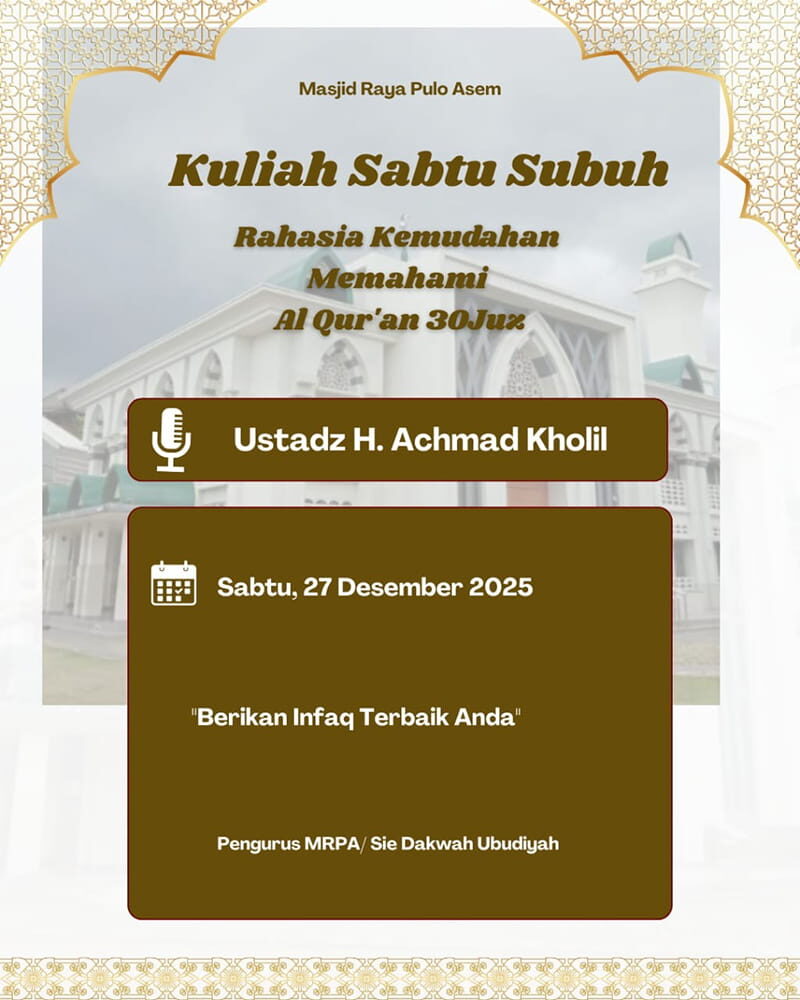 Kuliah Subuh Masjid Raya Pulo Asem 3